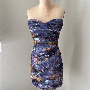 BCBG Max Azria Multicolor Strapless Dress